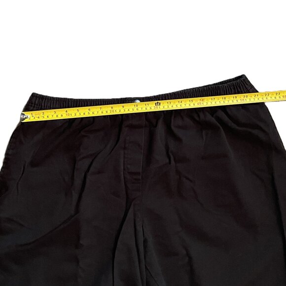 WOMENS SHORTS Size 26W WOMAN WITHIN Elastic Waist BLACK Cotton DENIM 1071A - Picture 5 of 9